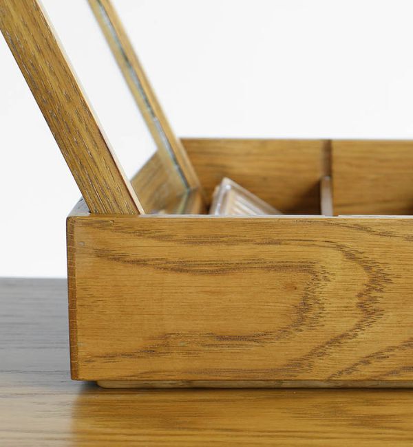 B-COMPANY「木のぬくもりを感じる　コスメボックス」|ミラー|