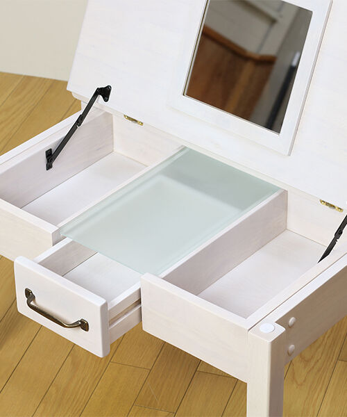  「カントリー＆アンティーク調　ドレッサーテーブル」|ミラー|