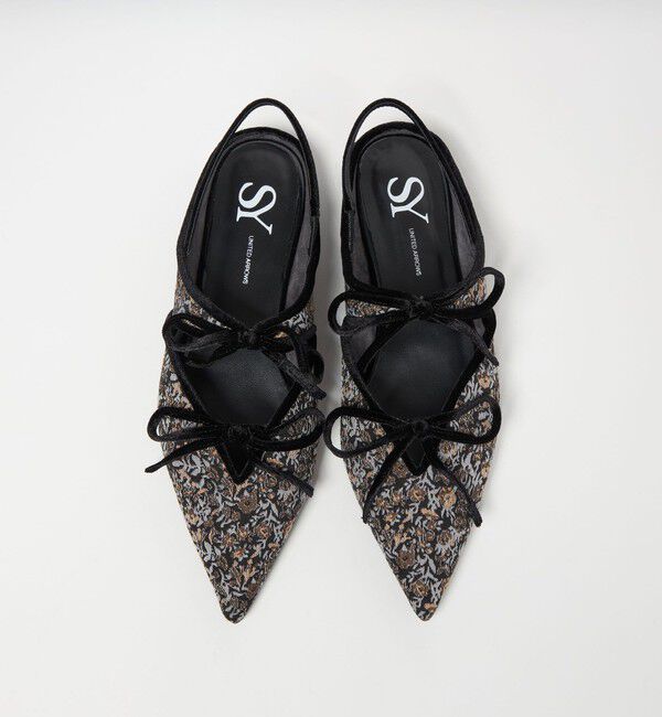 SY UNITED ARROWS「＜SY＞ポインテッド リボン バックベルト フラット15&uarr;」|パンプス|その他1