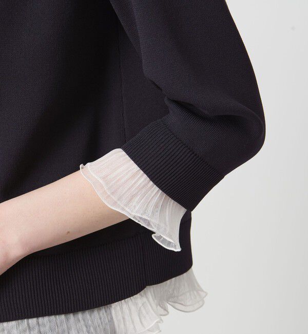 UNITED ARROWS「４WAY チュール フリル カーディガン」|カーディガン|