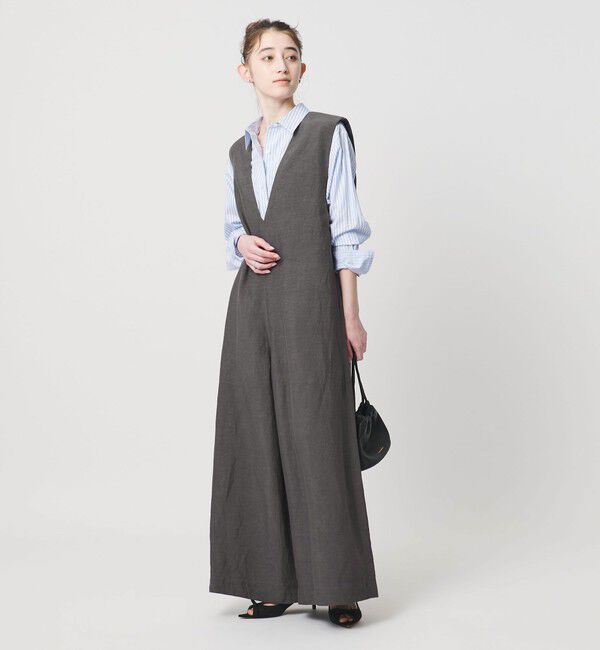 UNITED ARROWS「＜SACRA＞ノースリーブ オールインワン パンツ」|オールインワン|DK.GRAY