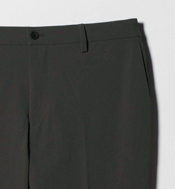 UNITED ARROWS「ドビー ノープリーツ テーパード パンツ UA COZY　ウォッシャブル　タテヨコストレッチ　防しわ　撥水」|スラックス|