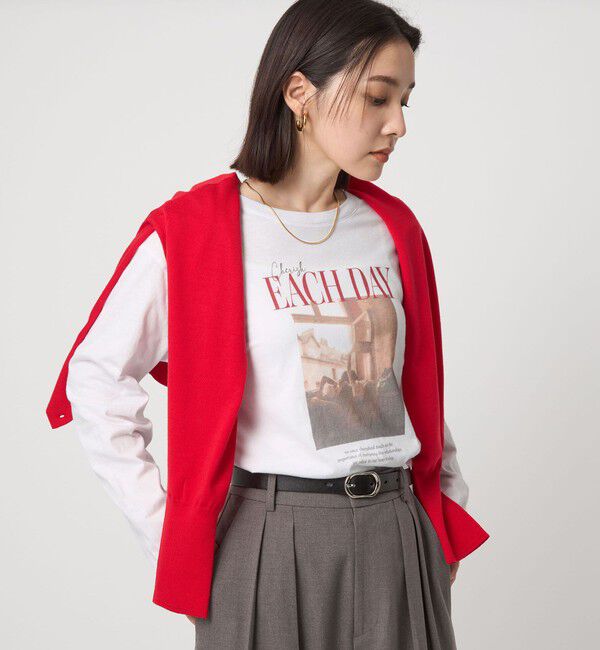 UNITED ARROWS green label relaxing「【WEB限定】＜at ease＞フォトプリント ロングスリーブ Tシャツ」|Tシャツ・カットソー|