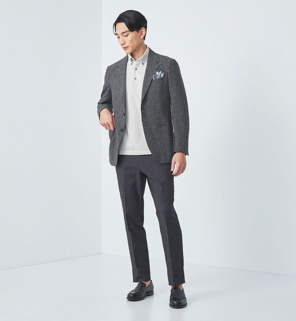 UNITED ARROWS green label relaxing「DUADRY clean バーズアイ ボタンダウン ビズポロ ポロシャツ -吸水速乾・抗菌-」|ポロシャツ|