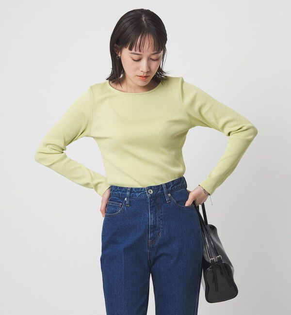UNITED ARROWS green label relaxing「ブライトリブ ボートネック ロングスリーブ カットソー」|Tシャツ・カットソー|LIME