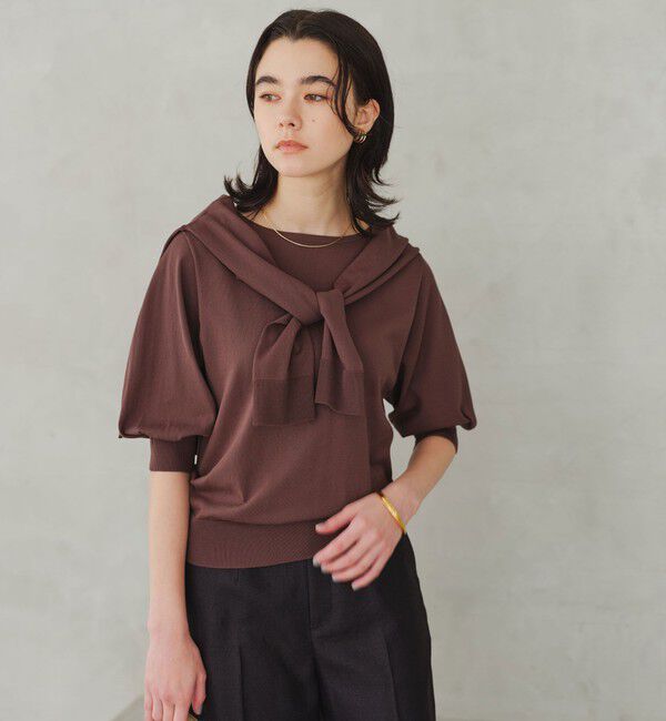 UNITED ARROWS green label relaxing「HIYOKE フォルム スリーブ プルオーバー ニット」|ニット・セーター|