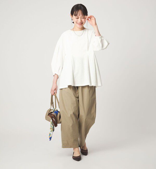 UNITED ARROWS green label relaxing「ウエスト タック ブラウス UVカット 通気性」|シャツ・ブラウス|