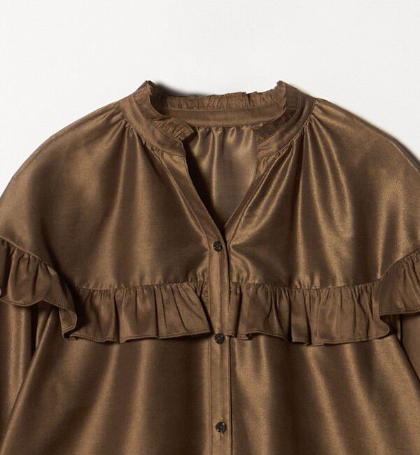 UNITED ARROWS green label relaxing「カールマイヤー ヨーク フリル ブラウス マシンウォッシャブル 通気性」|シャツ・ブラウス|