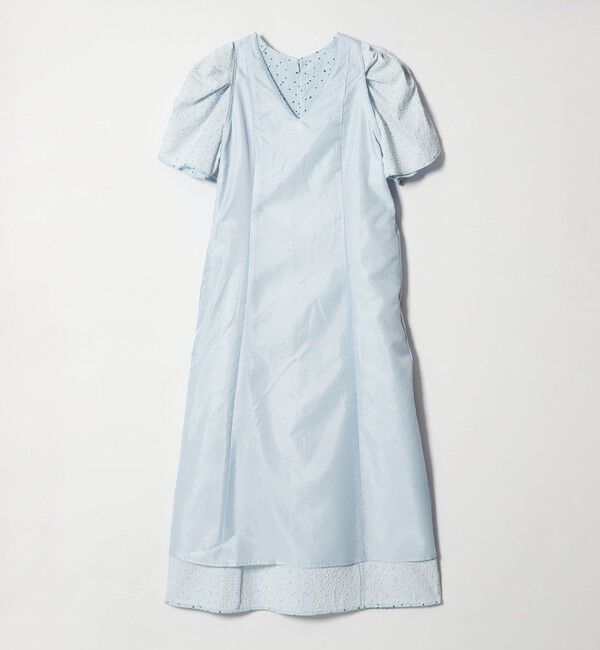 EMMEL REFINES「＜EMMEL REFINES＞EM ドットプリント タックギャザースリーブ ワンピース」|ワンピース|