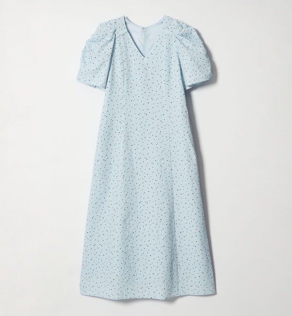EMMEL REFINES「＜EMMEL REFINES＞EM ドットプリント タックギャザースリーブ ワンピース」|ワンピース|