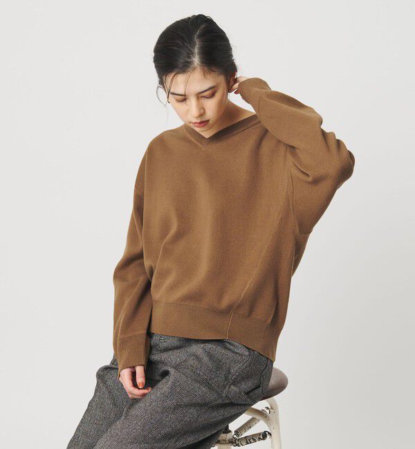 BEAUTY&YOUTH UNITED ARROWS「ソフトコットン Vネック スムース ニットプルオーバー ウォッシャブル」|ニット・セーター|
