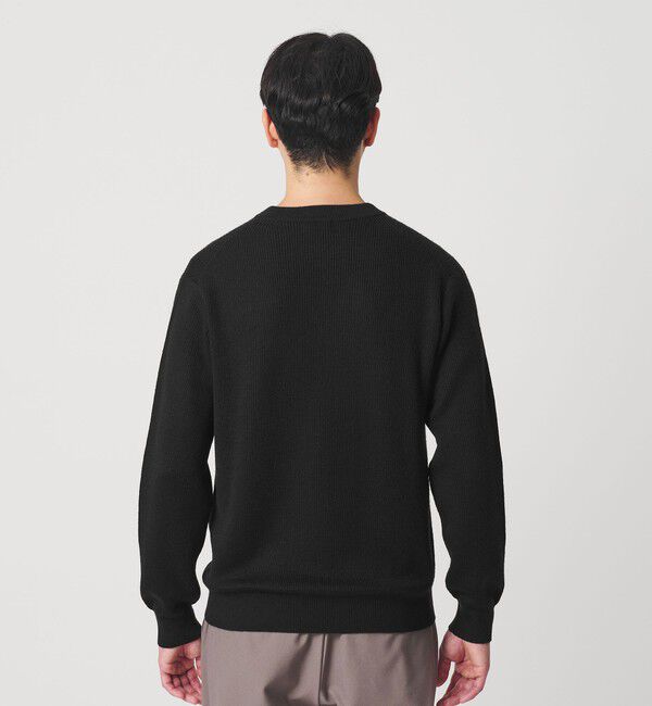 BEAUTY&YOUTH UNITED ARROWS「【WEB限定 WARDROBE SMART】マシーンウォッシャブル ウールミックス アゼ クルーネック」|ニット・セーター|