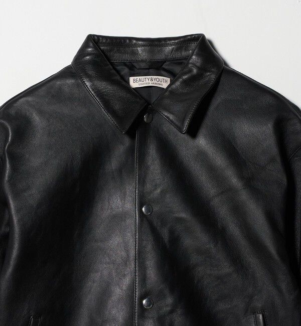 BEAUTY&YOUTH UNITED ARROWS「セミベジタブル レザー トラッカー ジャケット」|その他|
