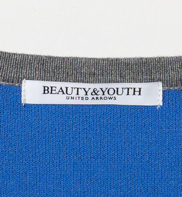 BEAUTY&YOUTH UNITED ARROWS「【WEB限定 Wardrobe DAILY MINIMAL】バイカラー スナップボタンカーディガン ウォッシャブル」|カーディガン|