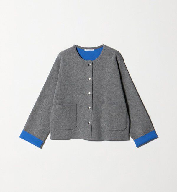 BEAUTY&YOUTH UNITED ARROWS「【WEB限定 Wardrobe DAILY MINIMAL】バイカラー スナップボタンカーディガン ウォッシャブル」|カーディガン|