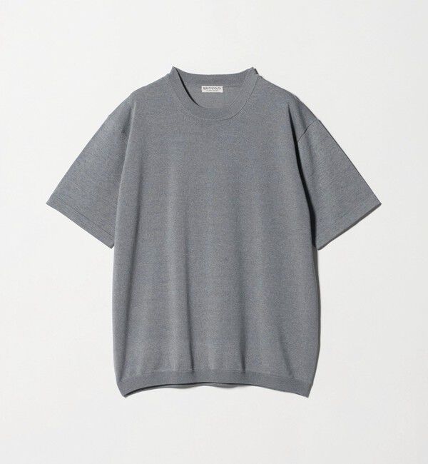BEAUTY&YOUTH UNITED ARROWS「フュージョン カラー ニット Tシャツ ウォッシャブル」|ニット・セーター|LT.GRAY