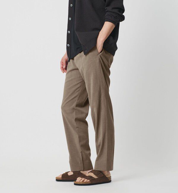 BEAUTY&YOUTH UNITED ARROWS「ソアロン 1プリーツ テーパード イージー パンツ NO.5」|チノ|BEIGE