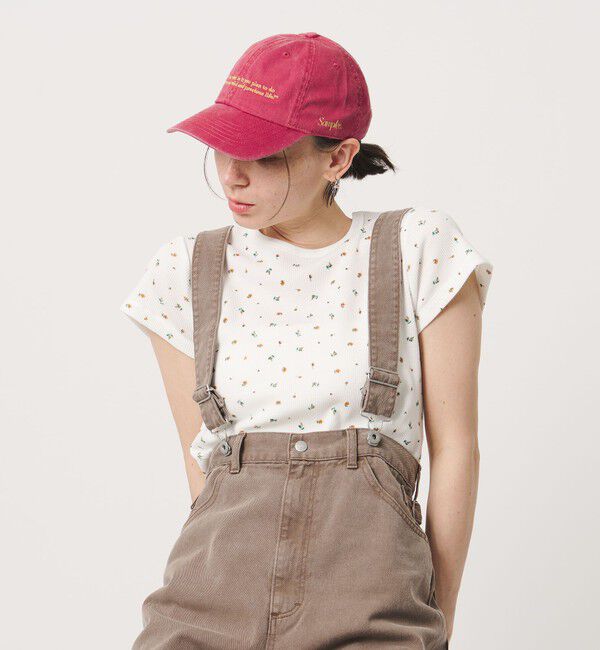 BEAUTY&YOUTH UNITED ARROWS「フラワー ワッフル ショートスリーブTシャツ」|Tシャツ・カットソー|ORANGE