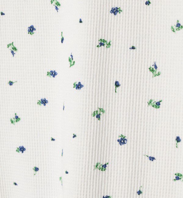 BEAUTY&YOUTH UNITED ARROWS「フラワー ワッフル ショートスリーブTシャツ」|Tシャツ・カットソー|