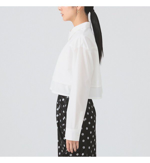 Ray BEAMS 「レイヤード ヘム クロップド シャツ」|シャツ・ブラウス|