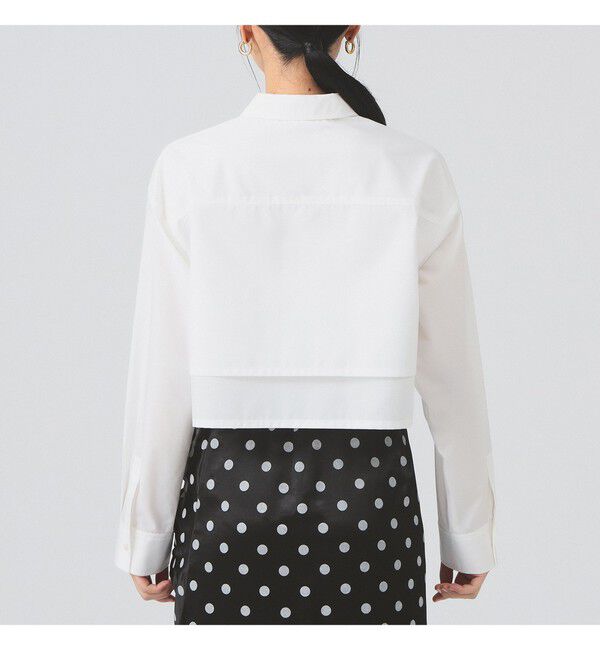 Ray BEAMS 「レイヤード ヘム クロップド シャツ」|シャツ・ブラウス|