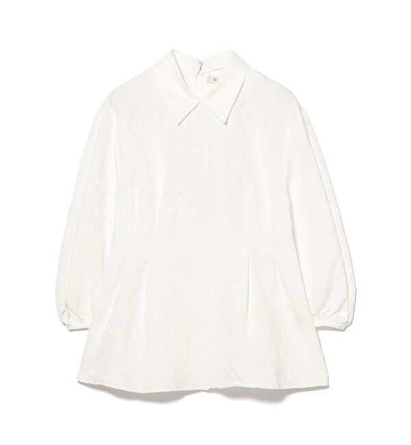 Demi-Luxe BEAMS 「フクレ織り アタッチドカラー ブラウス＊」|シャツ・ブラウス|