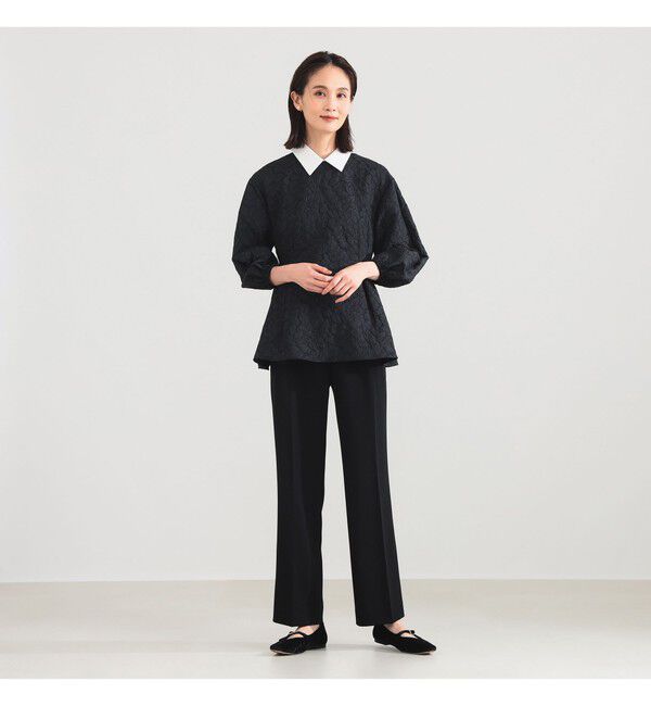 Demi-Luxe BEAMS 「フクレ織り アタッチドカラー ブラウス＊」|シャツ・ブラウス|