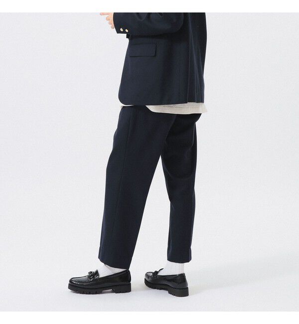 BEAMSBOY「ティーダブ シンチバック スラックス」|スラックス|NAVY