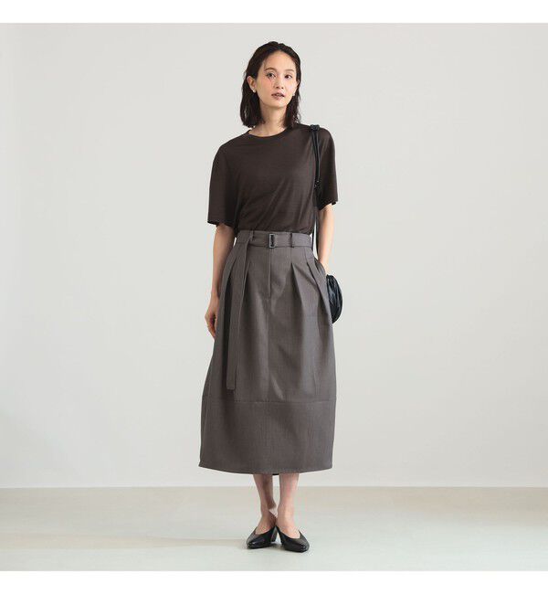 Demi-Luxe BEAMS 「ベルテッド コクーン スカート」|スカート|