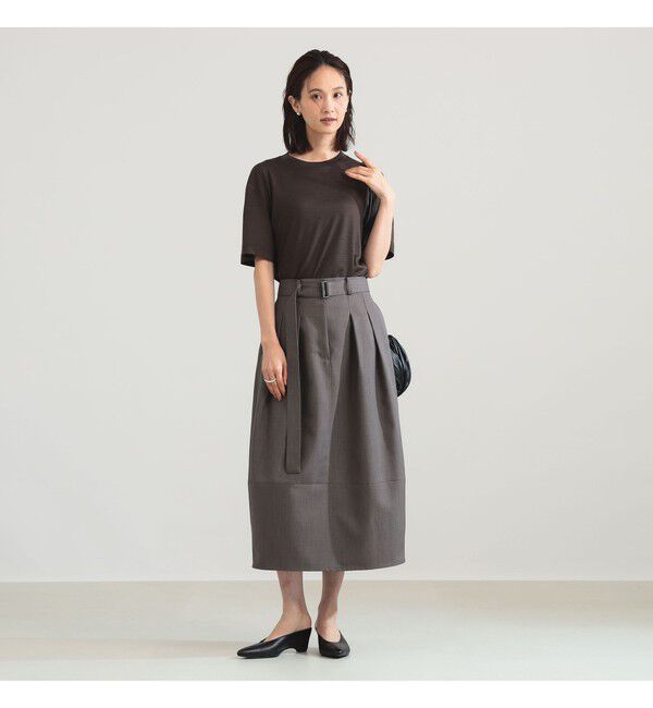 Demi-Luxe BEAMS 「ベルテッド コクーン スカート」|スカート|
