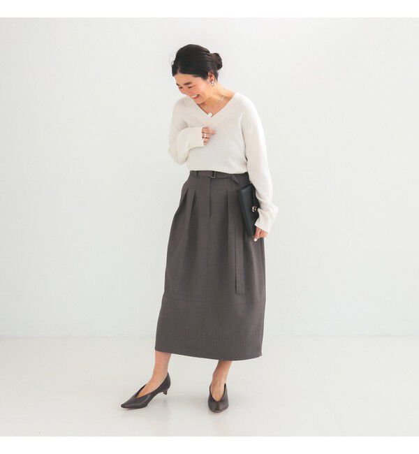 Demi-Luxe BEAMS 「ベルテッド コクーン スカート」|スカート|