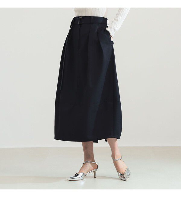 Demi-Luxe BEAMS 「ベルテッド コクーン スカート」|スカート|