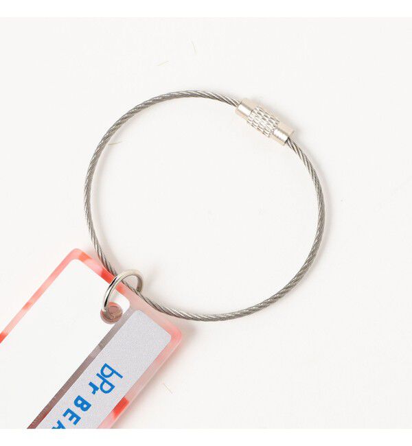 BEAMS「ミラー付き ネームプレート キーホルダー」|キーケース|