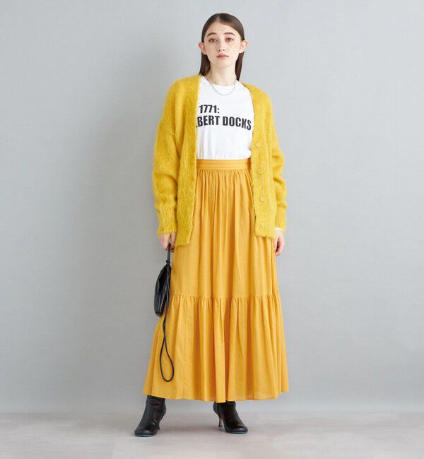 SHIPS for women「〈手洗い可能〉綿ドビー ティアード ギャザースカート◇」|スカート|