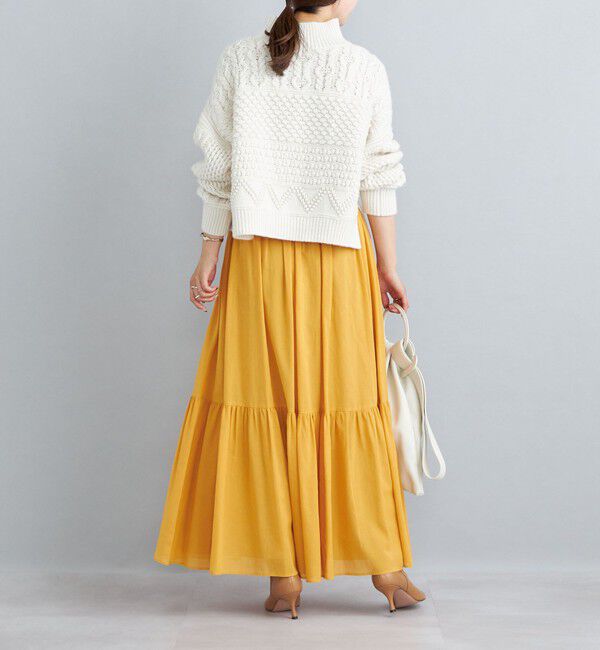 SHIPS for women「〈手洗い可能〉綿ドビー ティアード ギャザースカート◇」|スカート|