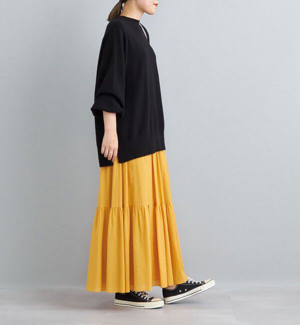 SHIPS for women「〈手洗い可能〉綿ドビー ティアード ギャザースカート◇」|スカート|