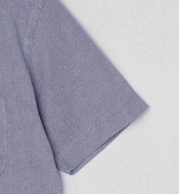 SHIPS「SHIPS: カラミ織り ボタンダウン 無地 半袖 シャツ」|シャツ・ブラウス|