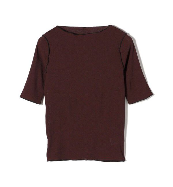 SHIPS for women「〈手洗い可能〉ドライテレコ ボートネック 5分袖 カットソー」|Tシャツ・カットソー|