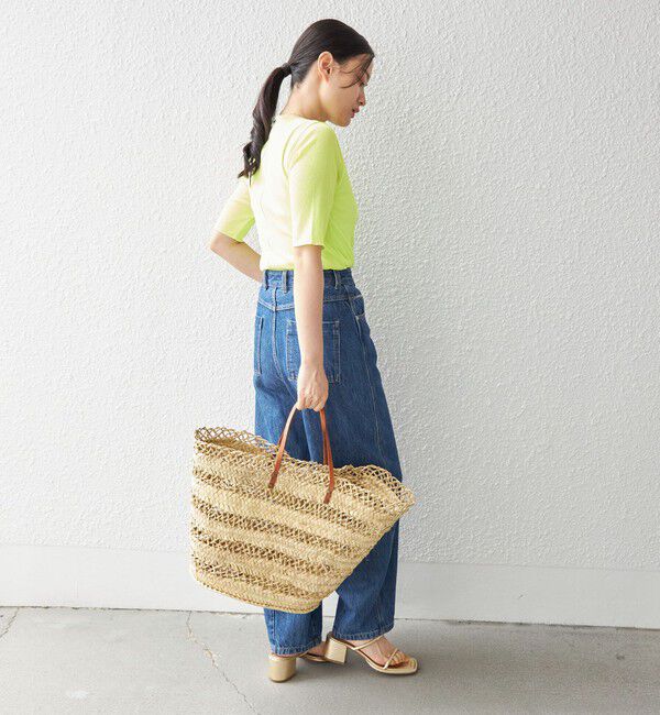 SHIPS for women「〈手洗い可能〉ドライテレコ ボートネック 5分袖 カットソー」|Tシャツ・カットソー|