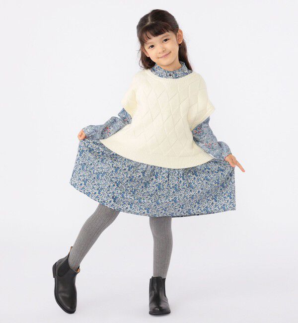 SHIPS KIDS「SHIPS KIDS:100～140cm /〈手洗い可能〉ジャカード ベスト」|ベスト・ジレ|