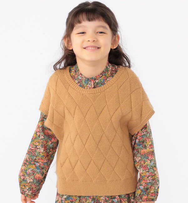 SHIPS KIDS「SHIPS KIDS:100～140cm /〈手洗い可能〉ジャカード ベスト」|ベスト・ジレ|