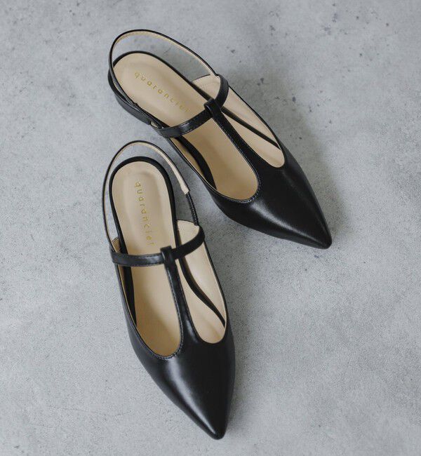 quaranciel「quaranciel: Tストラップ ポインテッド パンプス」|パンプス|