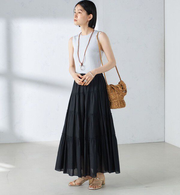 SHIPS for women「〈手洗い可能〉ラメ ノースリーブ ニット」|ニット・セーター|