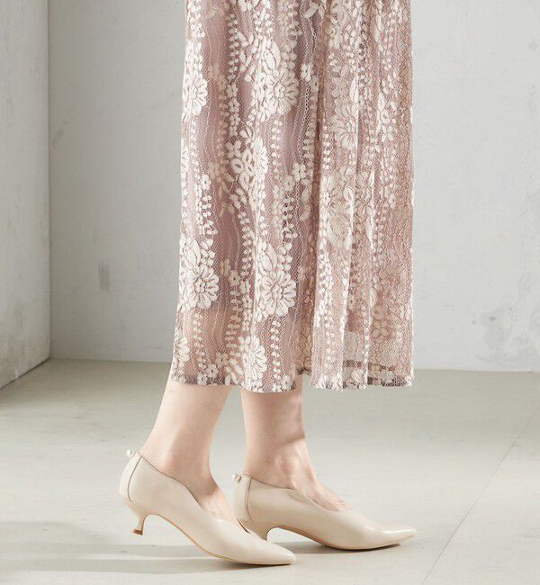 SHIPS for women「little black: パールモチーフ ウェーブ カット パンプス」|パンプス|