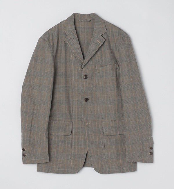 SHIPS Colors 「BARRY BRICKEN:チェック ジャケット(セットアップ対応可能)」|テーラードジャケット|チャコールグレー