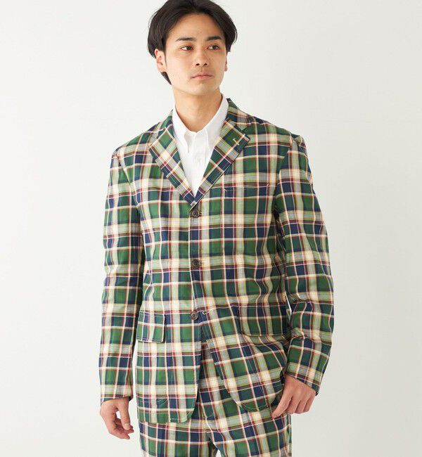 SHIPS Colors 「BARRY BRICKEN:チェック ジャケット(セットアップ対応可能)」|テーラードジャケット|