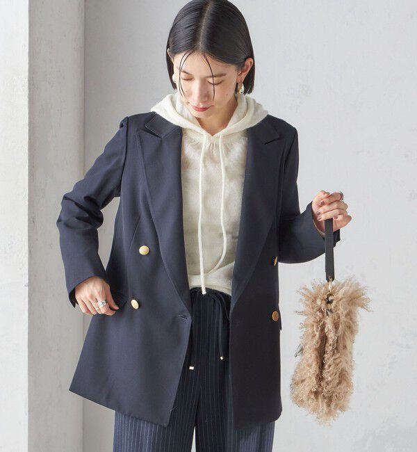 SHIPS for women「ウール ギャバ ダブル ブレザー」|テーラードジャケット|