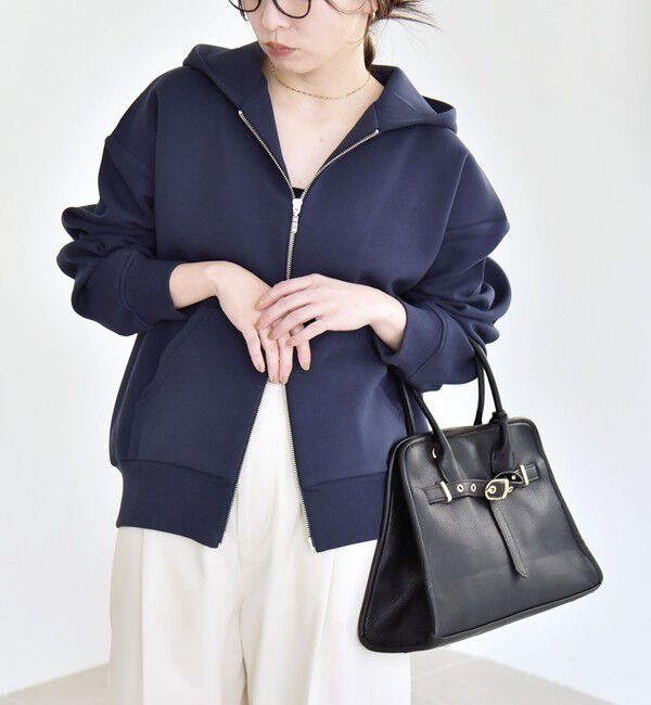 quaranciel「quaranciel:〈洗濯機可能〉ポンチ ダブルジップ スウェット パーカー」|パーカー|