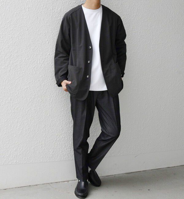 SHIPS any「SHIPS any: 〈洗濯機可能〉1タック デニムライク テーパードトラウザーズ パンツ◇」|チノ|