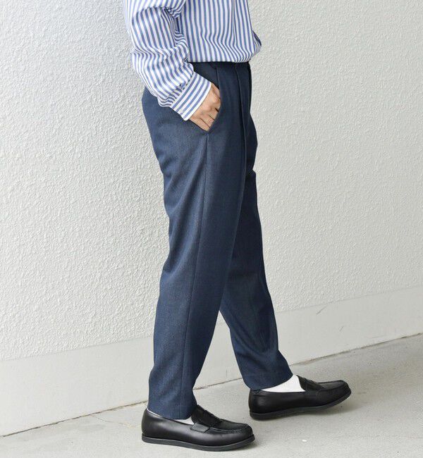 SHIPS any「SHIPS any: 〈洗濯機可能〉1タック デニムライク テーパードトラウザーズ パンツ◇」|チノ|